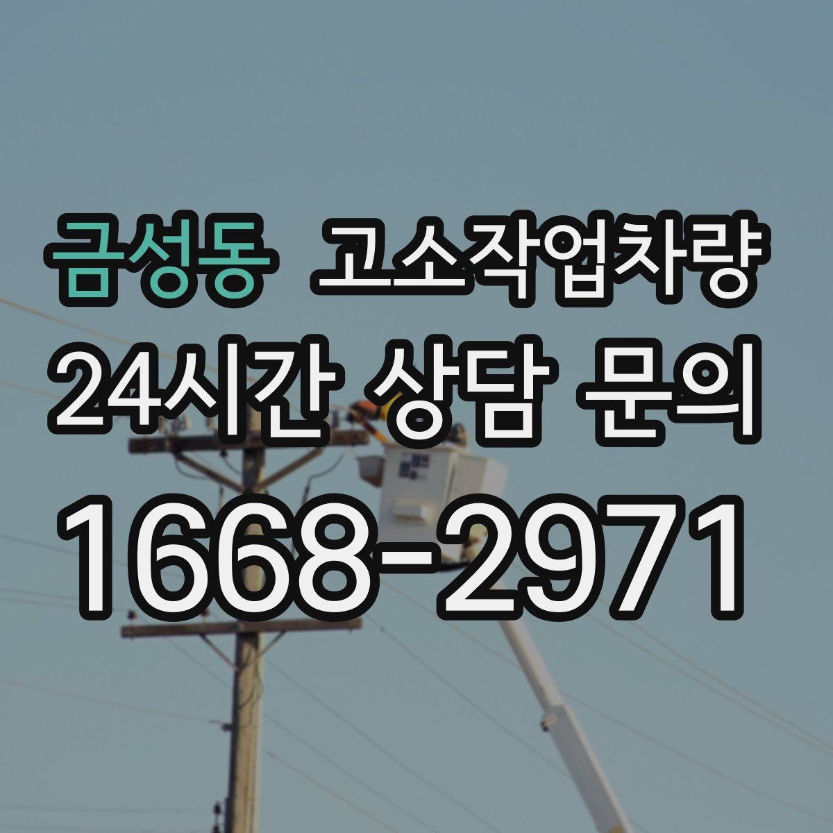 금성동 고소작업차량