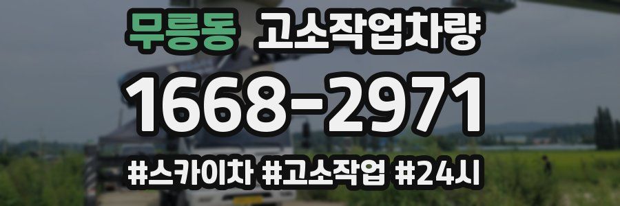 무릉동 고소작업차량