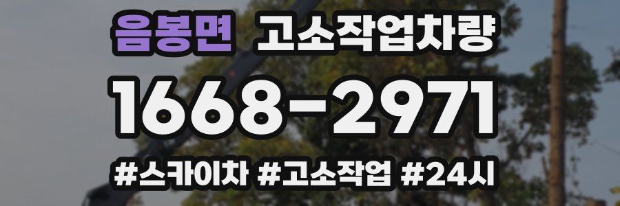 음봉면 고소작업차량