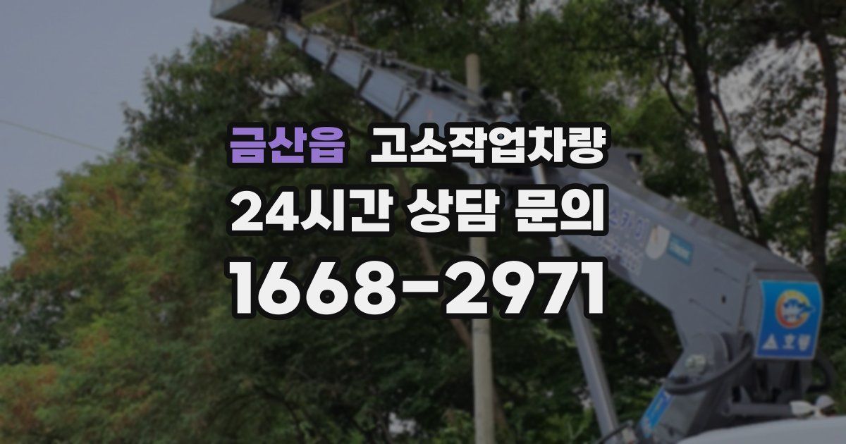 금산읍 고소작업차량
