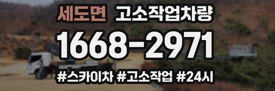 세도면 고소작업차량