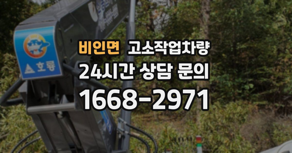 비인면 고소작업차량