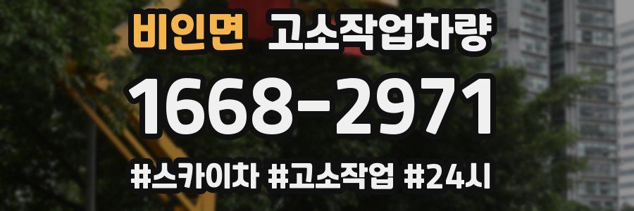 비인면 고소작업차량