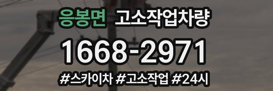 응봉면 고소작업차량