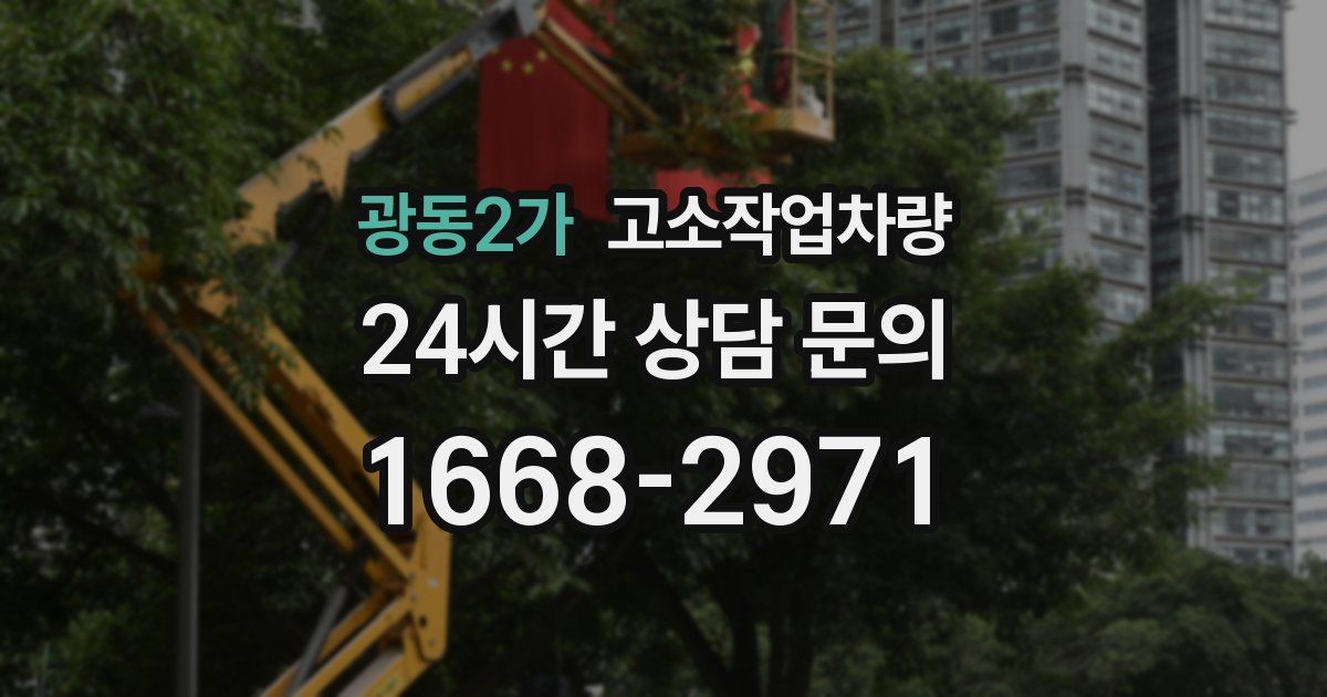 광동2가 고소작업차량