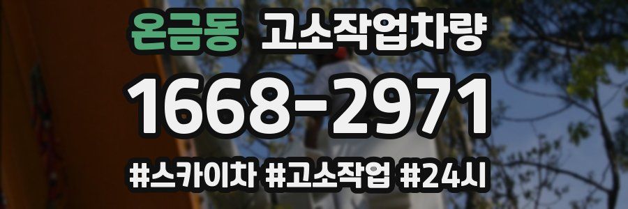 온금동 고소작업차량