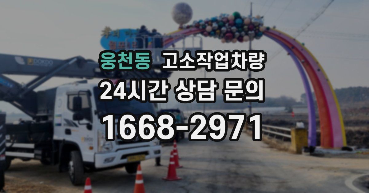 웅천동 고소작업차량