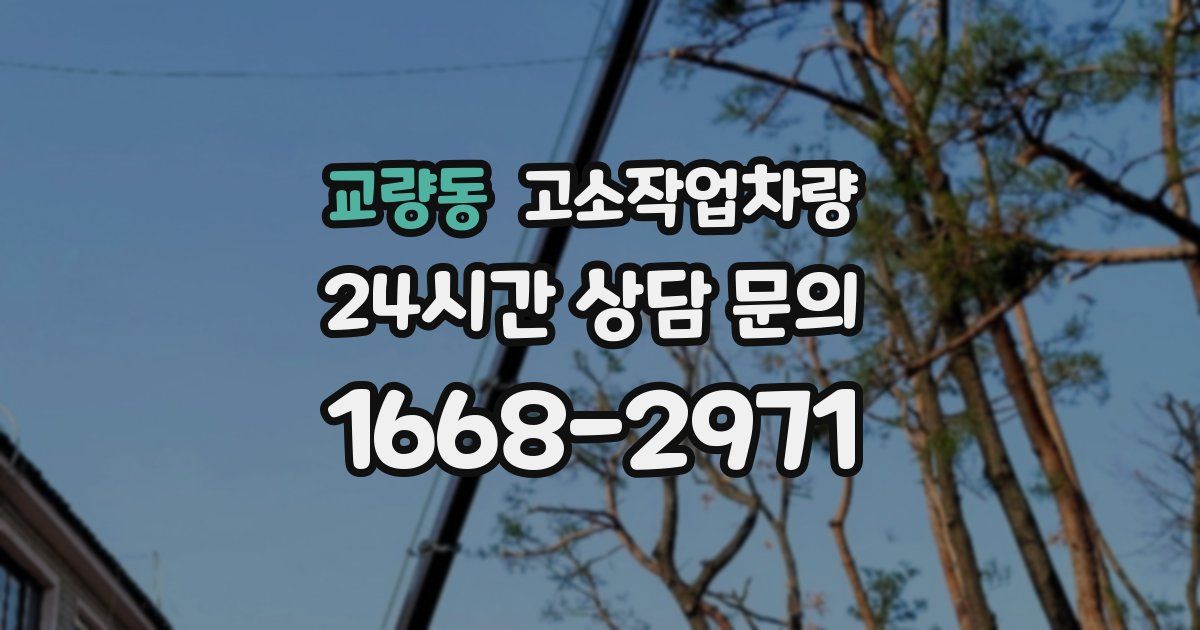 교량동 고소작업차량