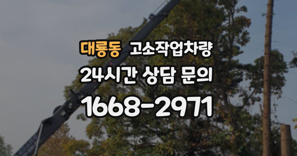 대룡동 고소작업차량