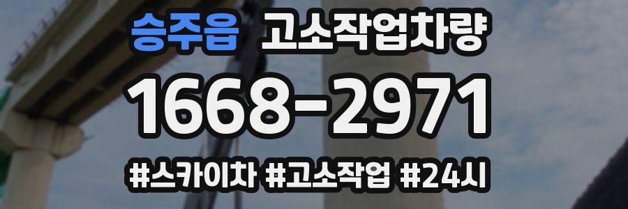 승주읍 고소작업차량
