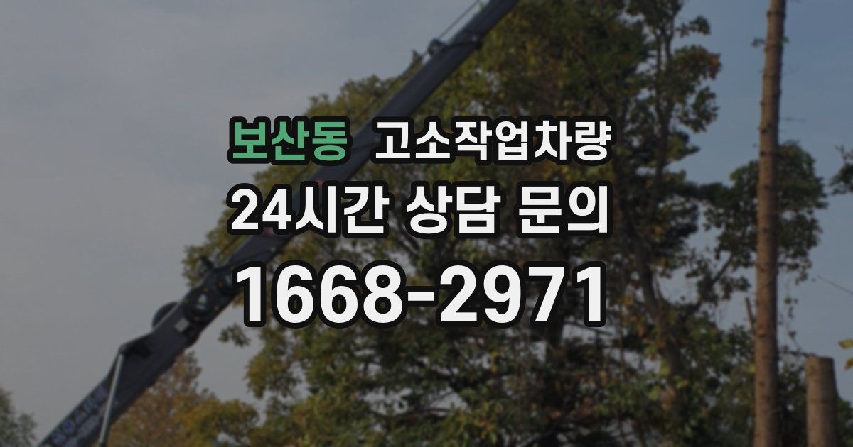 보산동 고소작업차량
