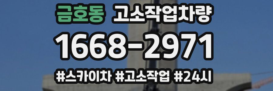 금호동 고소작업차량