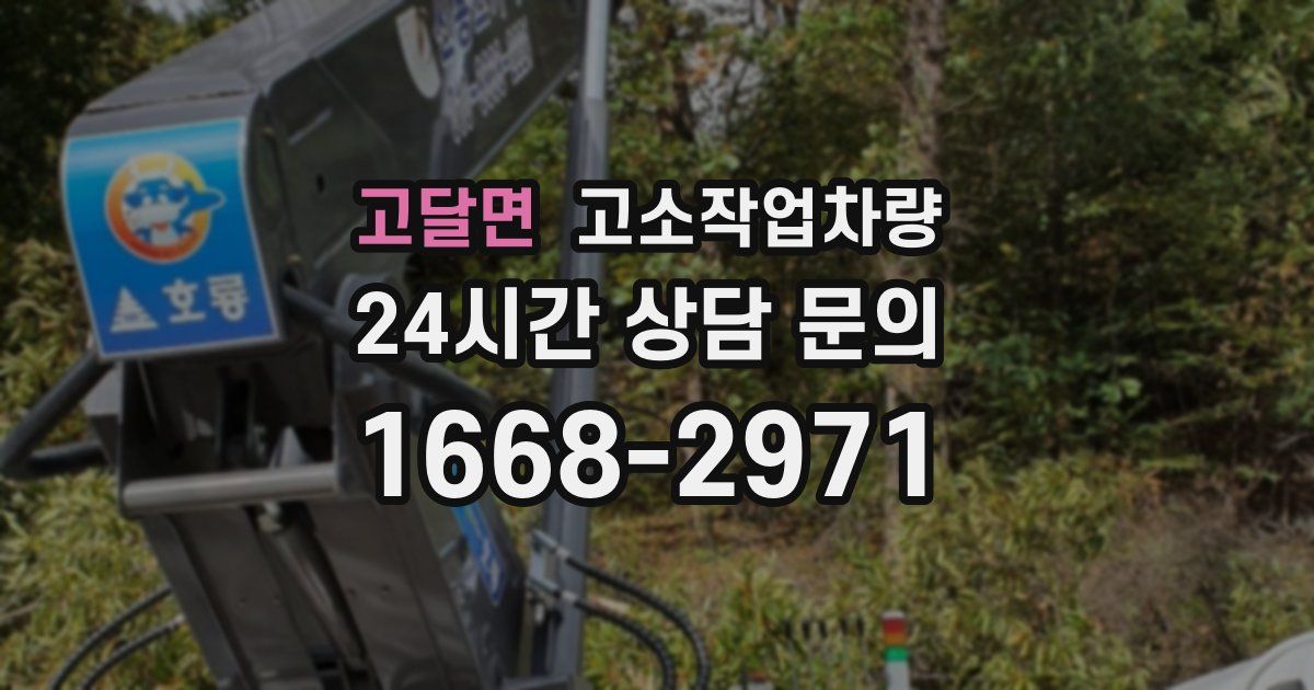 고달면 고소작업차량
