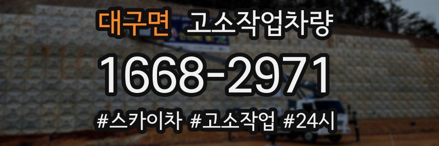 대구면 고소작업차량