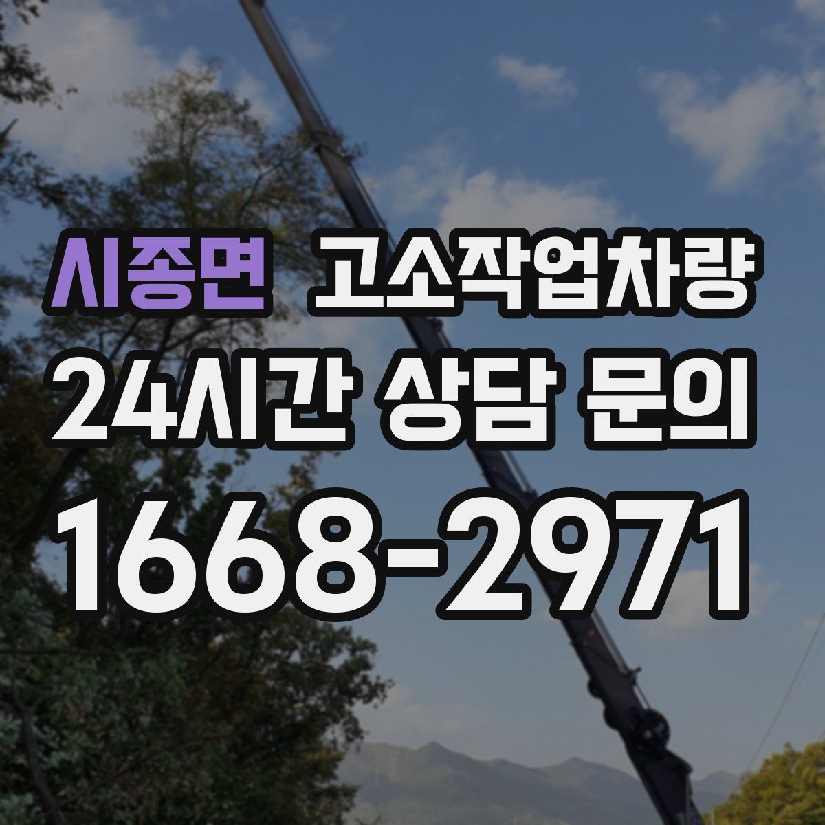 시종면 고소작업차량