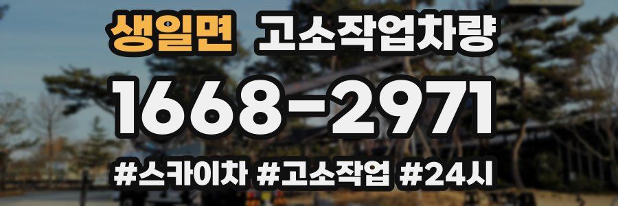생일면 고소작업차량