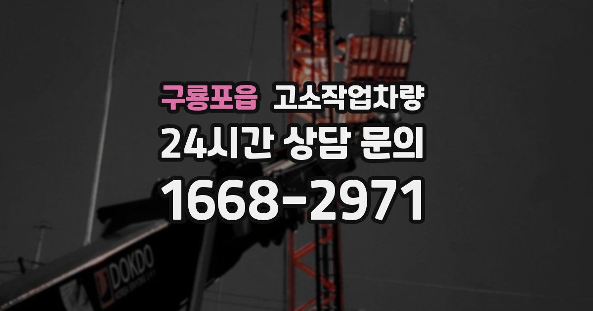 구룡포읍 고소작업차량