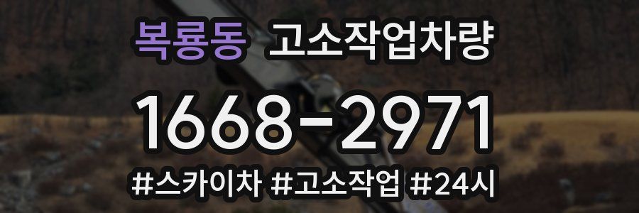복룡동 고소작업차량