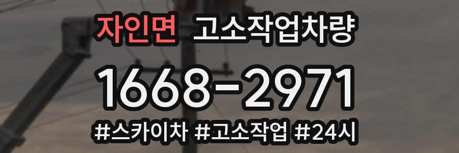 자인면 고소작업차량