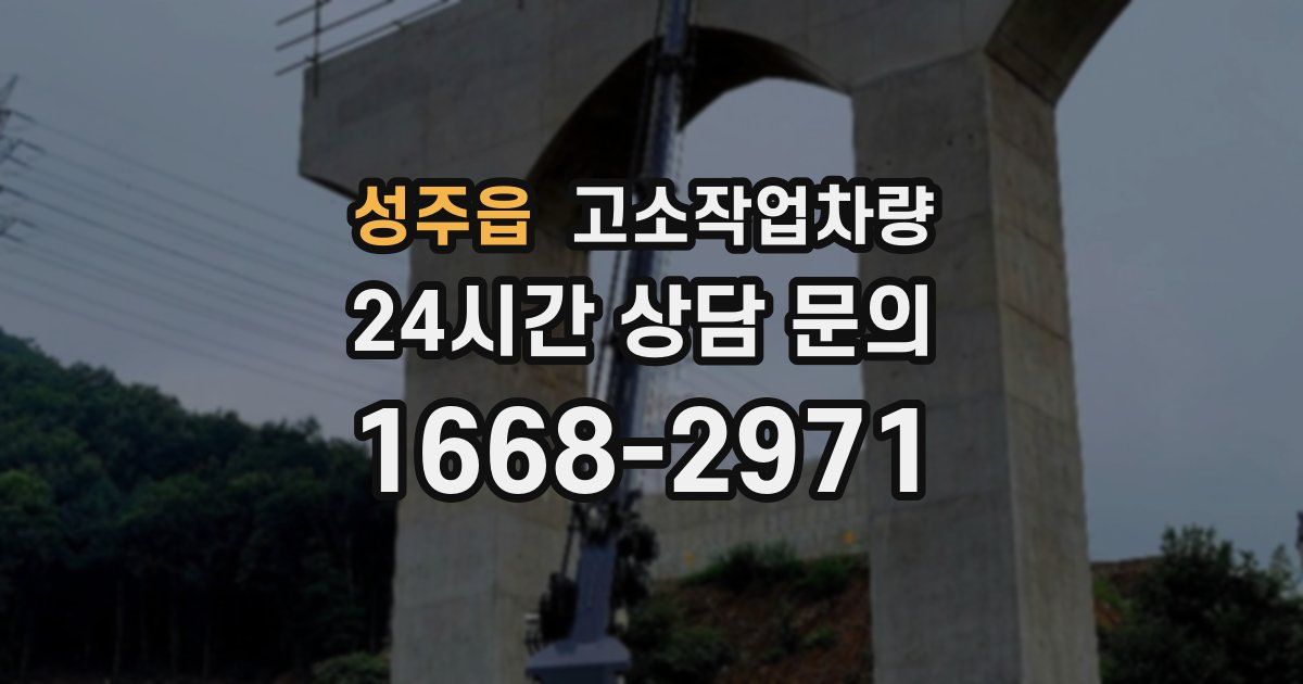성주읍 고소작업차량