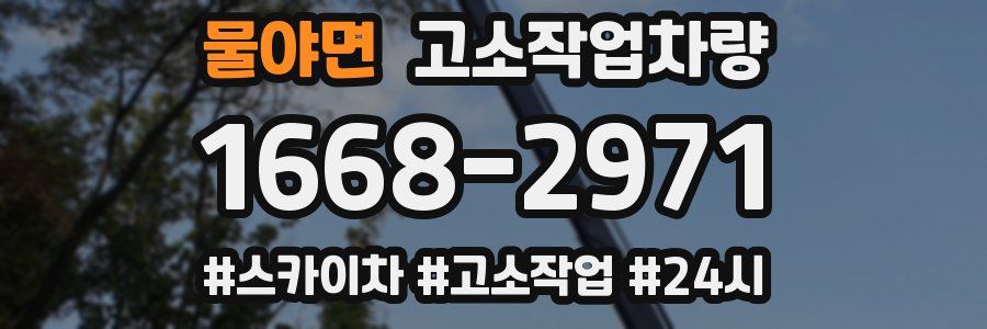 물야면 고소작업차량