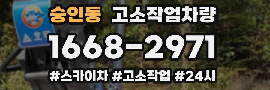 숭인동 고소작업차량