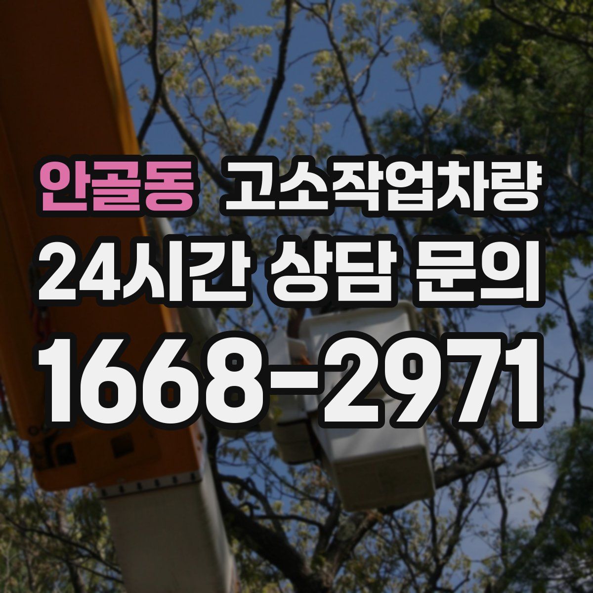 안골동 고소작업차량