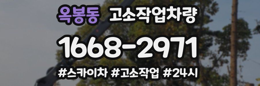 옥봉동 고소작업차량