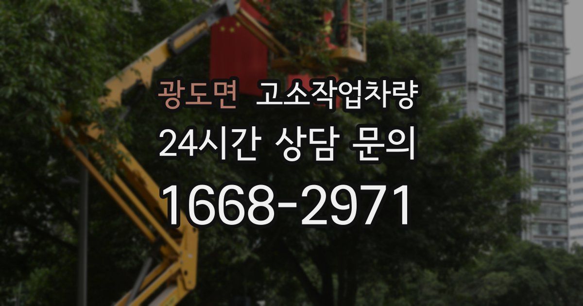 광도면 고소작업차량