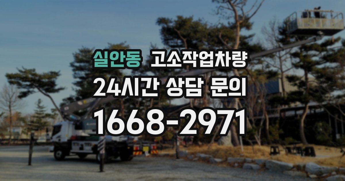 실안동 고소작업차량