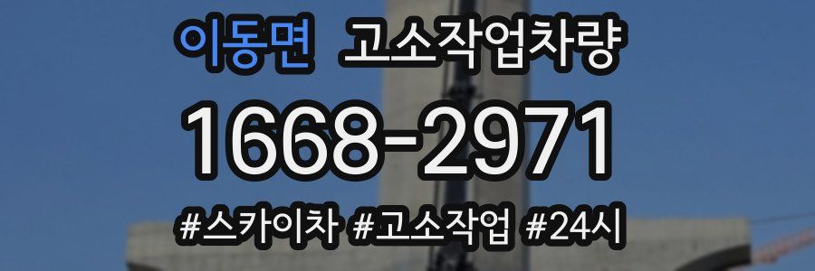 이동면 고소작업차량