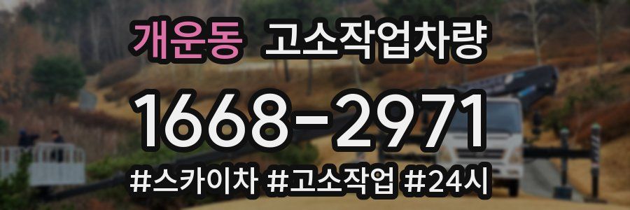 개운동 고소작업차량