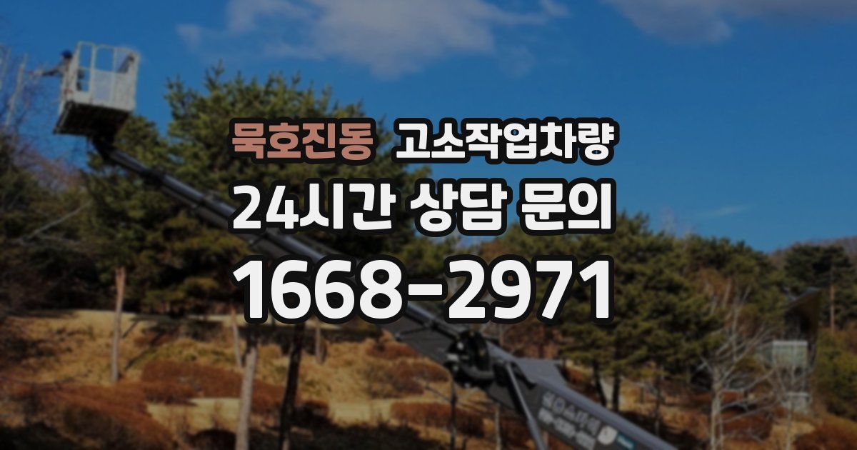묵호진동 고소작업차량