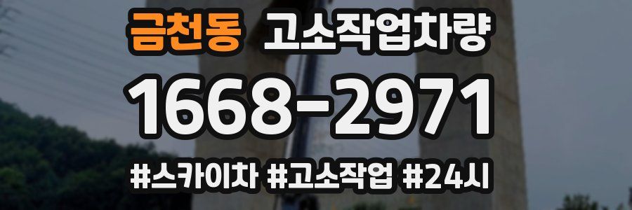 금천동 고소작업차량