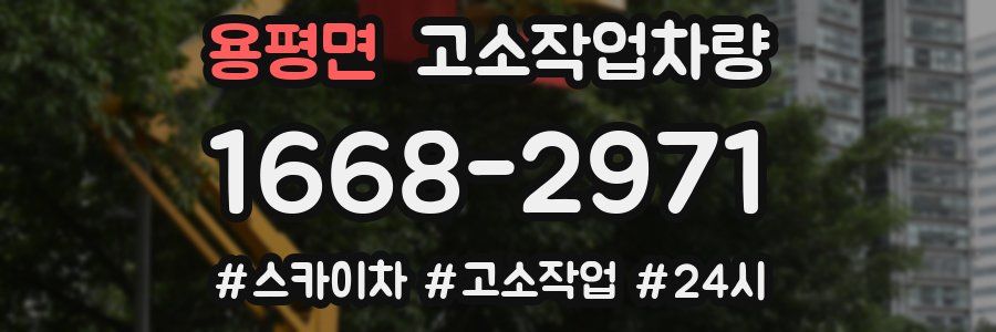 용평면 고소작업차량