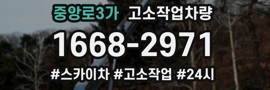 중앙로3가 고소작업차량