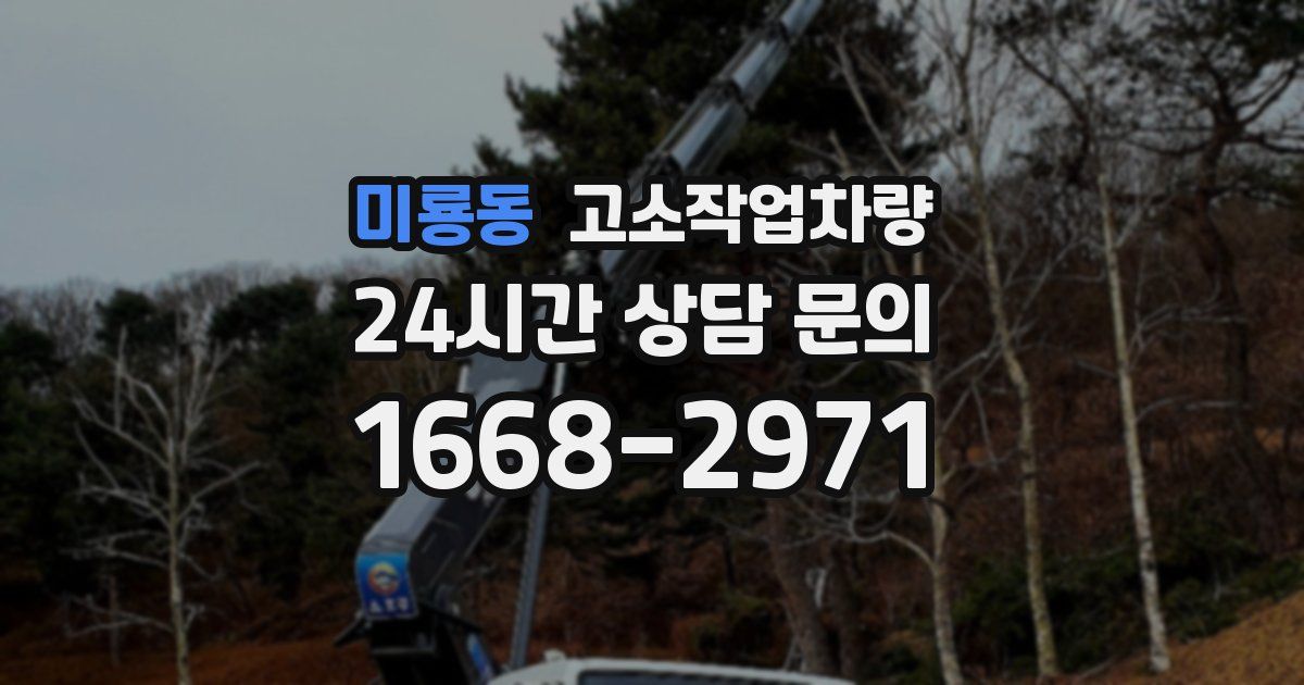 미룡동 고소작업차량