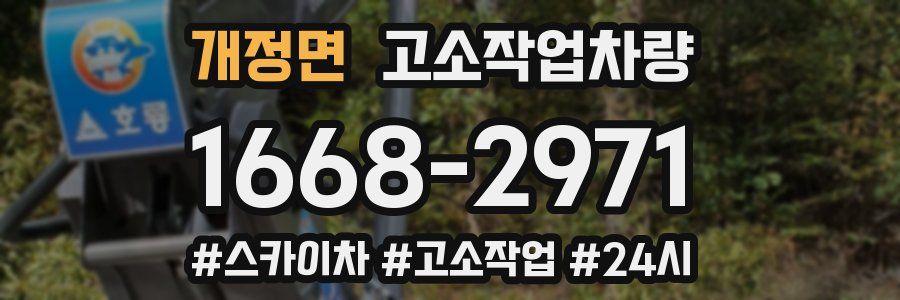 개정면 고소작업차량