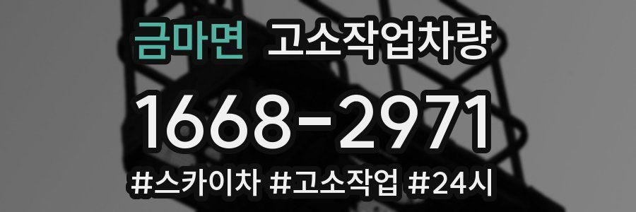 금마면 고소작업차량