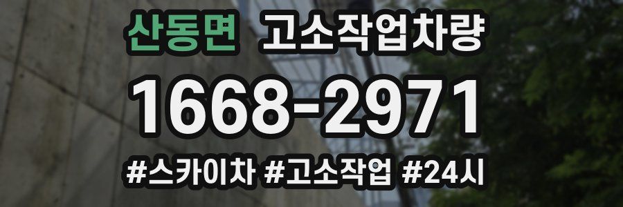 산동면 고소작업차량