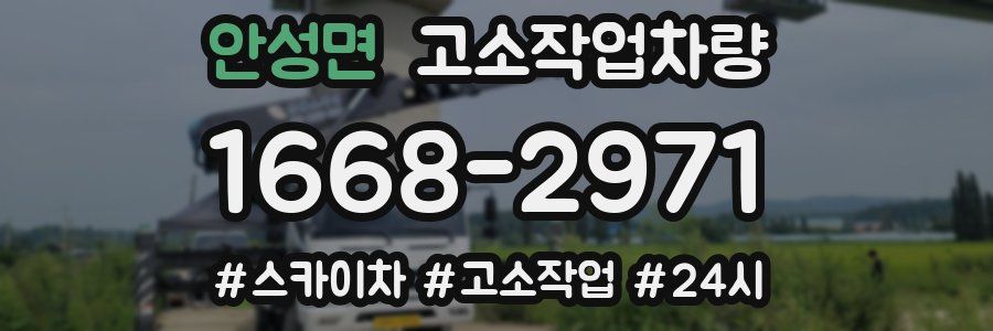 안성면 고소작업차량