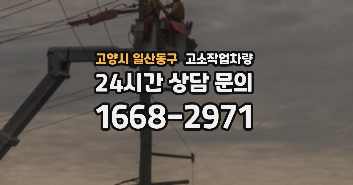 고양시 일산동구 고소작업차량