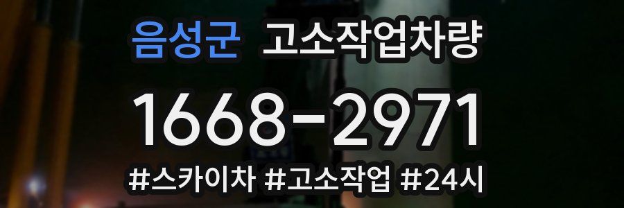 음성군 고소작업차량