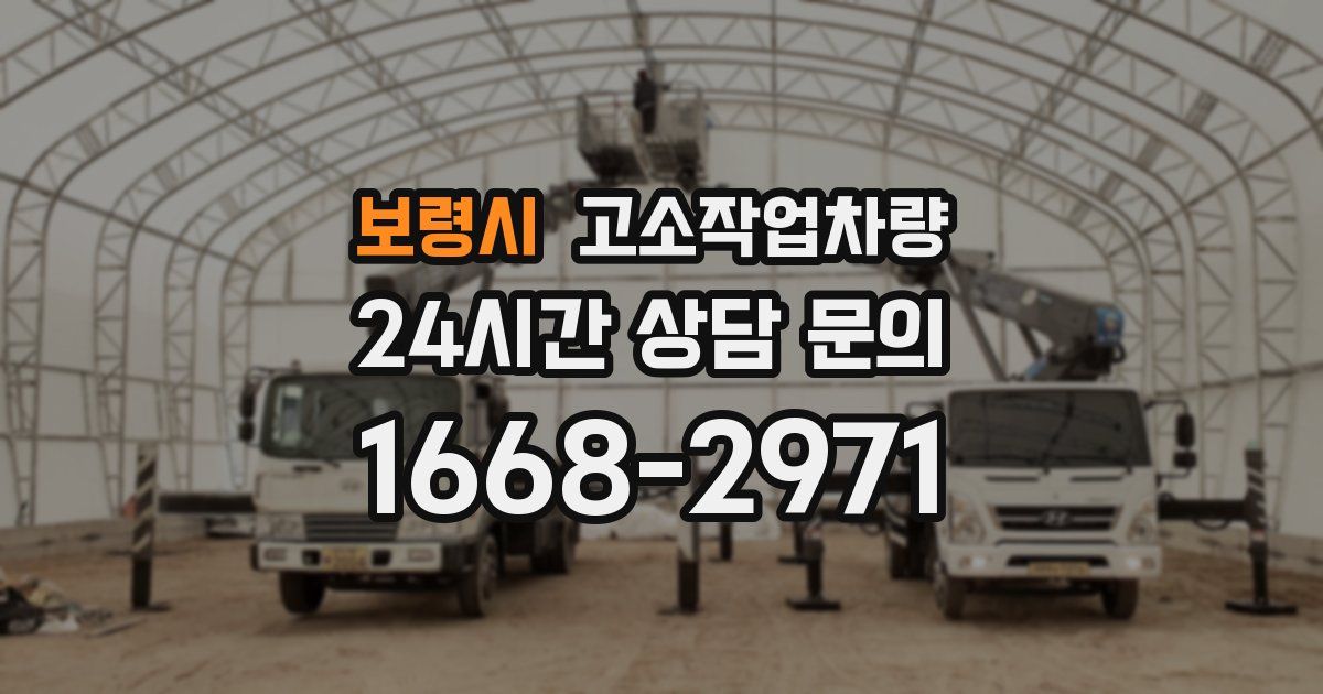 보령시 고소작업차량