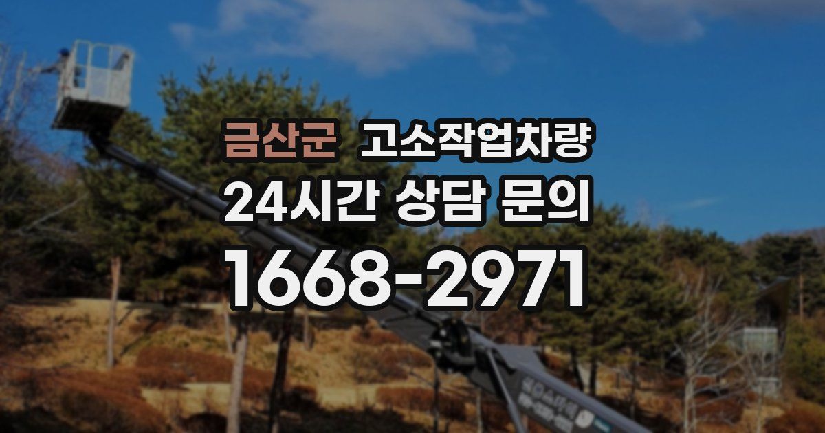금산군 고소작업차량