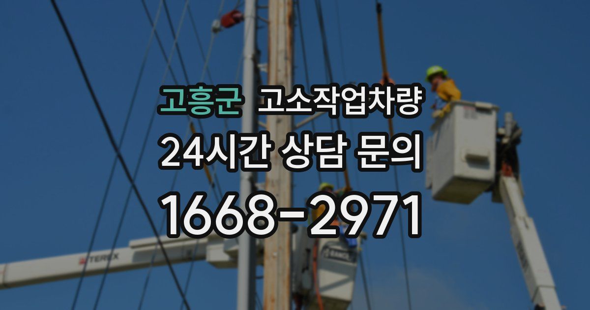 고흥군 고소작업차량