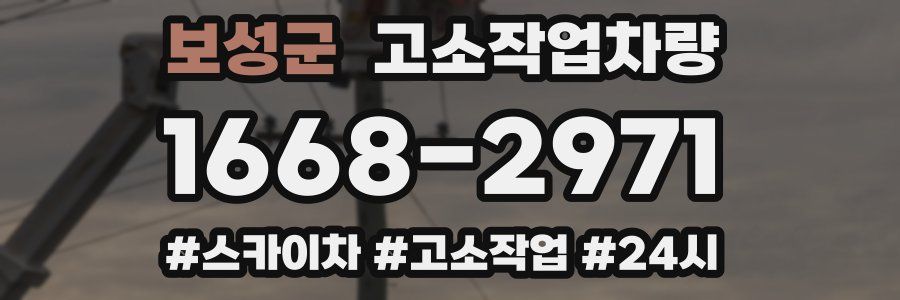 보성군 고소작업차량