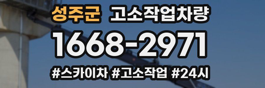 성주군 고소작업차량