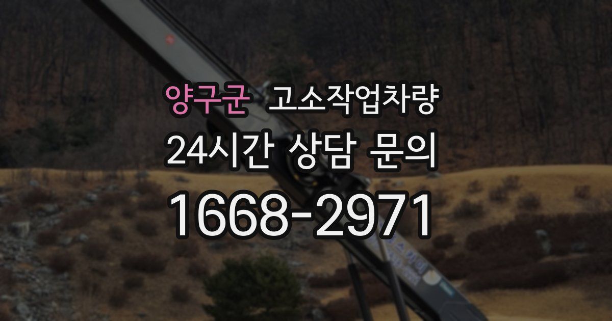 양구군 고소작업차량