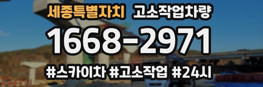 세종특별자치 고소작업차량